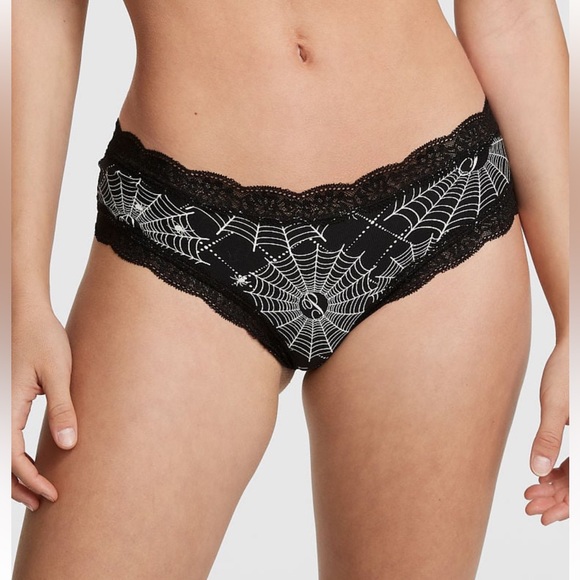 (L) Victoria’s Secret PINK PINK EVERYDAY LACE-TRIM CHEEKSTER PANTY - Picture 3 of 13